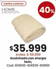 Acolchado con sherpa twin, Cod. 614930-614929-614931