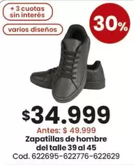 Zapatillas de hombre del talle 39 al 45