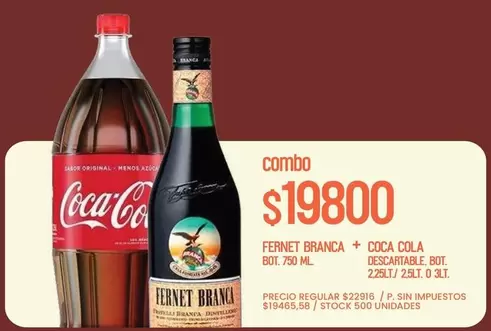 Coca cola - FERNET BRANCA + COCA COLA