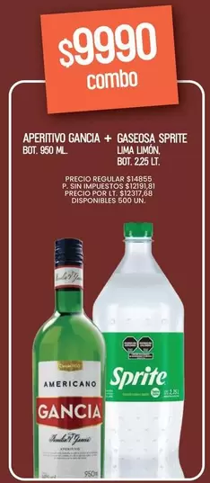 Gancia - APERITIVO + GASEOSA