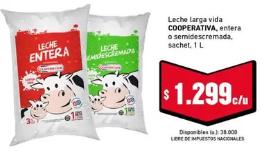 vida - Leche larga entera o semidescremada