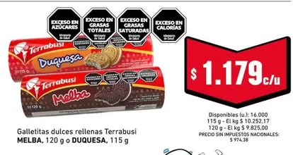 Terrabusi - Galletitas dulces rellenas
