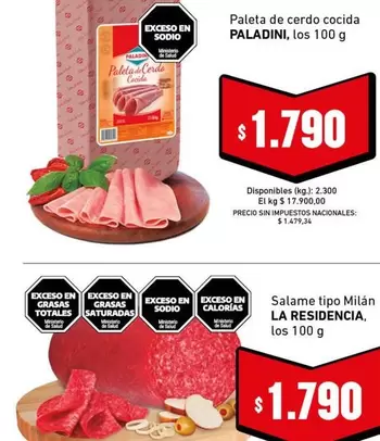 Paladini - Paleta de cerdo cocida