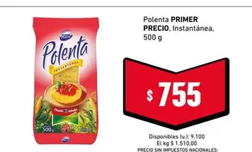 Primer - Polenta PRIMER PRECIO, Instantánea