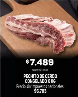 X$ - PECHITO DE CERDO CONGELADO X KG