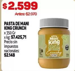 King - PASTA DE MANI KING CRUNCH