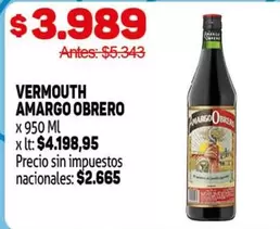 Amargo Obrero - VERMOUTH AMARGO