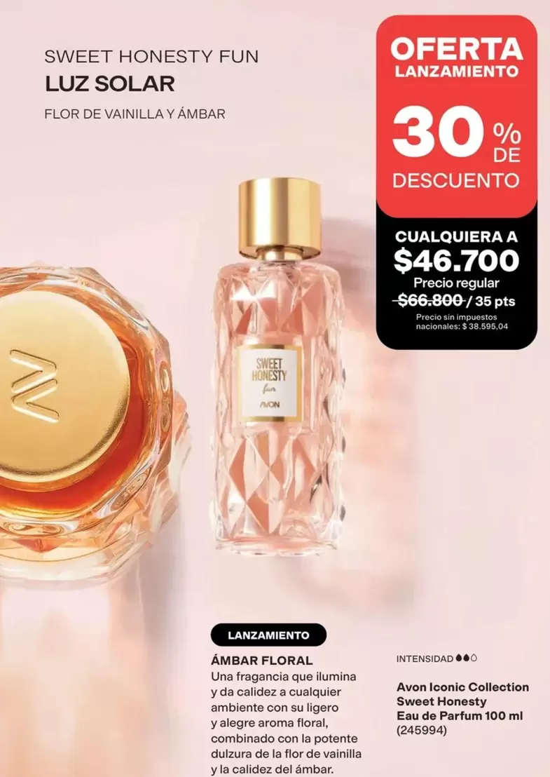 Avon - Sweet Honesty Fun Luz Solar