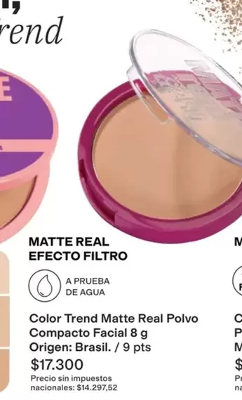 Real - Color Trend Matte Polvo Compacto Facial