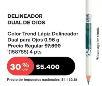 Off - Lápiz Delineador Dual para Ojos 0,96 g (158785) 4 pts