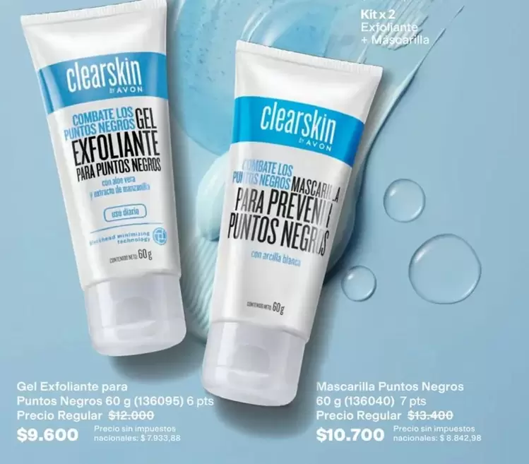 Avon - Gel Exfoliante Puntos Negros + Mascarilla Puntos Negros