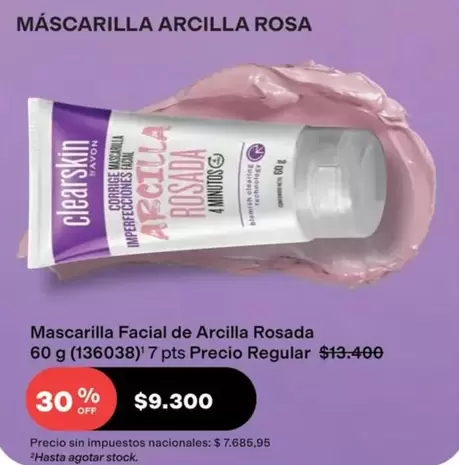 Off - Mascarilla Facial de Arcilla Rosada