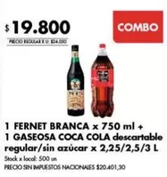 Coca cola - FERNET BRANCA + GASEOSA COCA COLA