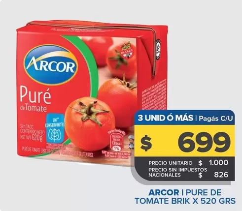 Arcor - Pure de Tomate BRIK