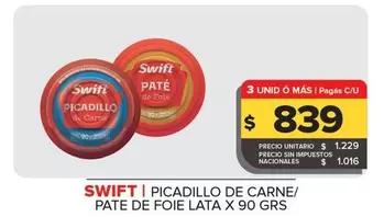 Swift - PICADILLO DE CARNE/ PATE DE FOIE LATA