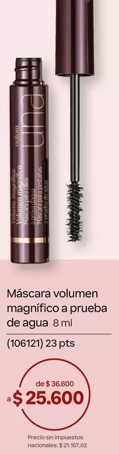 Natura - Máscara volumen magnifico a prueba de agua 8 ml (106121)