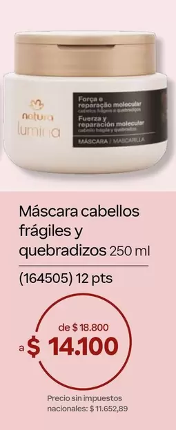 Natura - Máscara cabellos frágiles y quebradizos (164505)