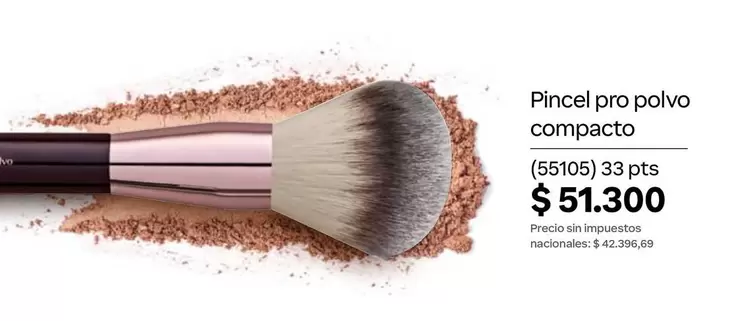 Pro - Pincel pro polvo compacto (55105) 33 pts