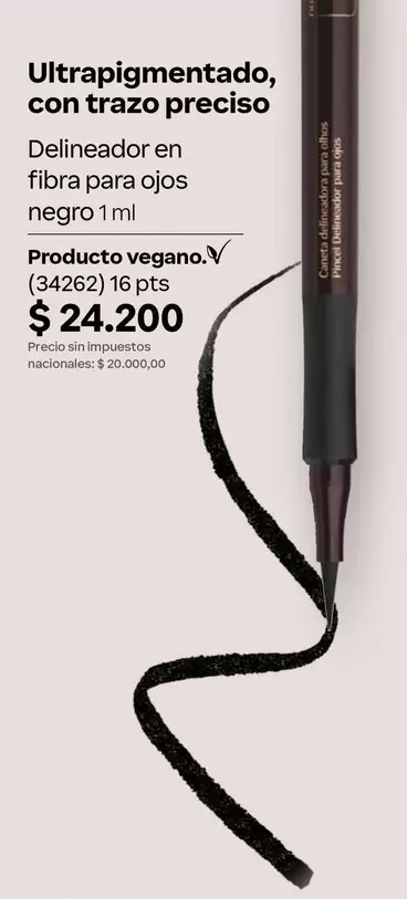 Negro - Ultrapigmentado, con trazo preciso Delineador en fibra para ojos negro 1ml (34262)
