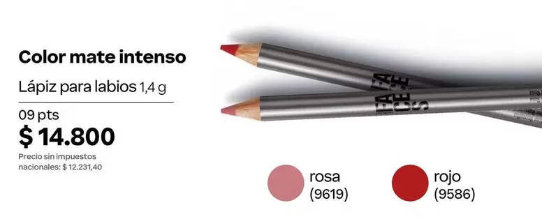 Rojo - Color mate intenso Lápiz para labios