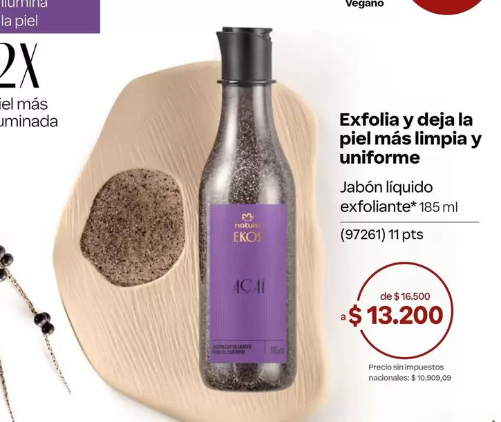 Natura - Jabón líquido exfoliante