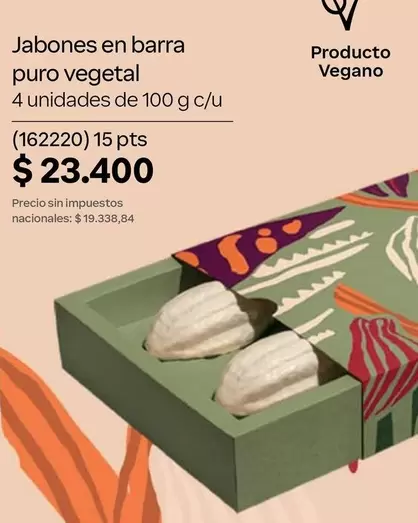 Jabones en barra puro vegetal (162220)