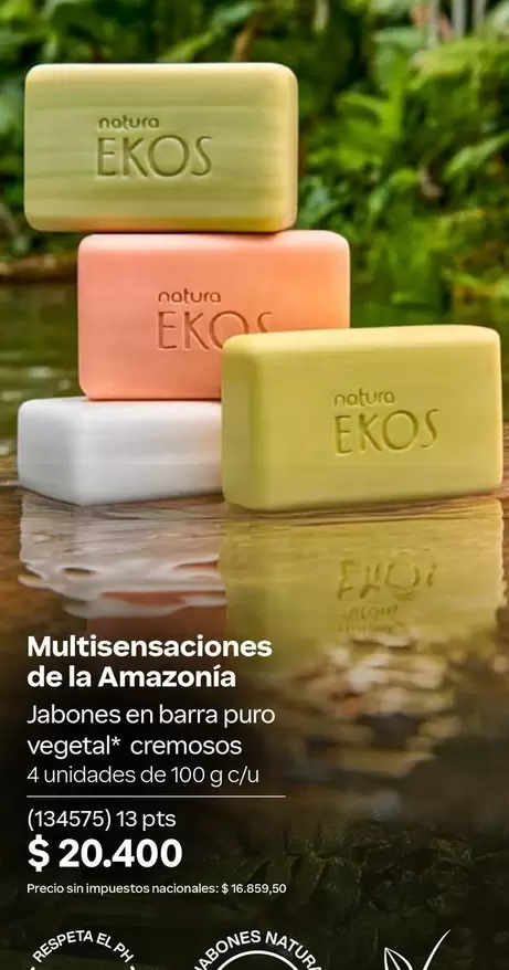 Natura - Jabones en barra puro vegetal cremosos
