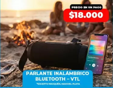 Mar del Plata - PARLANTE INALÁMBRICO BLUETOOTH