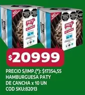 Paty - HAMBURGUESA DE CANCHA x 10 UN COD SKU:82013