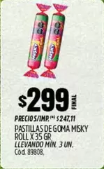 Misky - PASTILLAS DE GOMA MISKY ROLL
