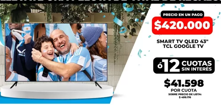TCL - SMART TV QLED 43" GOOGLE TV