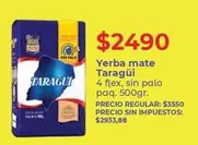 Flex - Yerba mate 4 flex, sin palo paq. 500gr.
