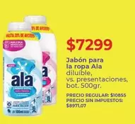 Ala - Jabón para la ropa diluíble