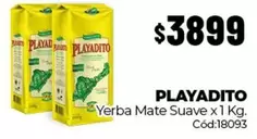 Playadito - Yerba Mate Suave x 1 Kg. Cód:18093