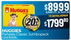 Huggies - Pañales Classic Jumbopack Cód:50516