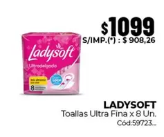 Ladysoft - Toallas Ultra Fina x 8 Un.