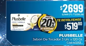 Plusbelle - Jabón De Tocador 3 Un. x 120 Gr. Cód:40253