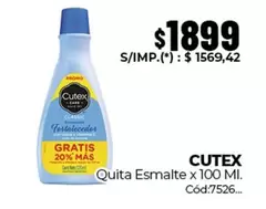 Cutex - Quita Esmalte x 100 Ml. Cód:7526...
