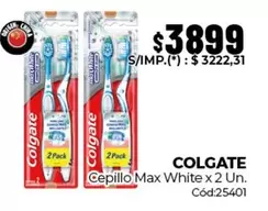Colgate - Cepillo Max White x 2 Un. Cód:25401
