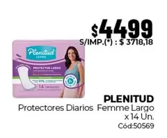 Plenitud - Protectores Diarios Femme Largo x 14 Un.