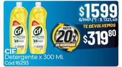 Cif - Detergente x 300 Ml. Cód:16293