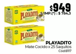 Playadito - Mate Cocido x 25 Saquitos
