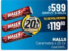 Halls - Caramelos Cód:13011