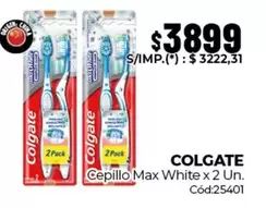 Colgate - Cepillo Max White x 2 Un. Cód:25401