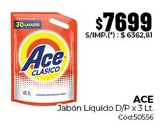 Ace - Jabón Líquido D/P x 3 Lt. Cód:50556
