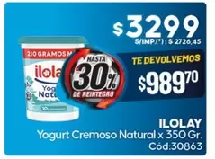 Ilolay - Yogurt Cremoso Natural