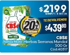 CBSE - Yerba Mate Hierbas Serranas Mundial