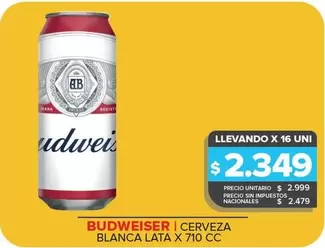 Budweiser - Cerveza Blanca Lata