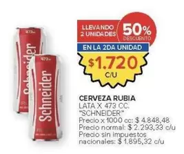 Schneider - CERVEZA RUBIA LATA
