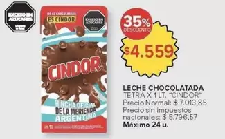 Cindor - LECHE CHOCOLATADA TETRA